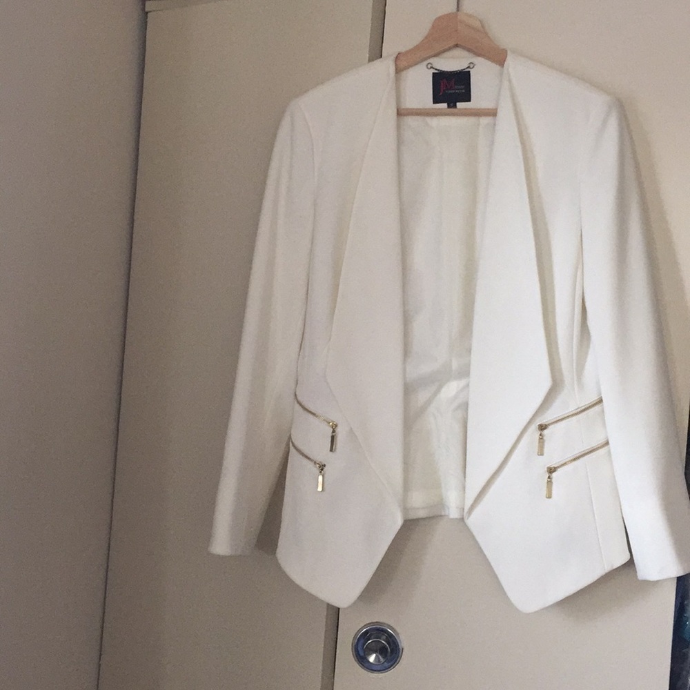JM Studio Ivory Blazer with Gold Detailing